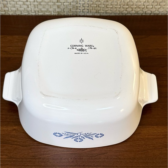 🌟2xHP🌟VTG 1966-1969 CorningWare Blue Cornflower Covered Casserole 1 3/4 Qt - Picture 7 of 10
